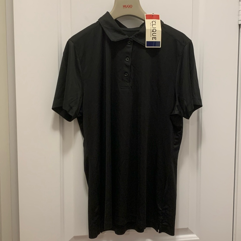 NWT Clique black polo shirt XL